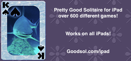 Pretty Good Solitaire works on iPads!