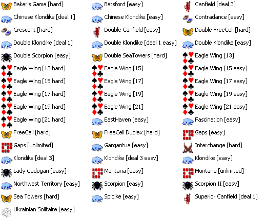 50 bonus games in Pretty Good Solitaire Mac Edition