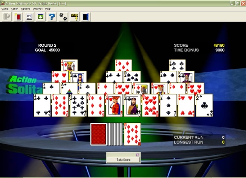 Play TriPeaks in Action Solitaire
