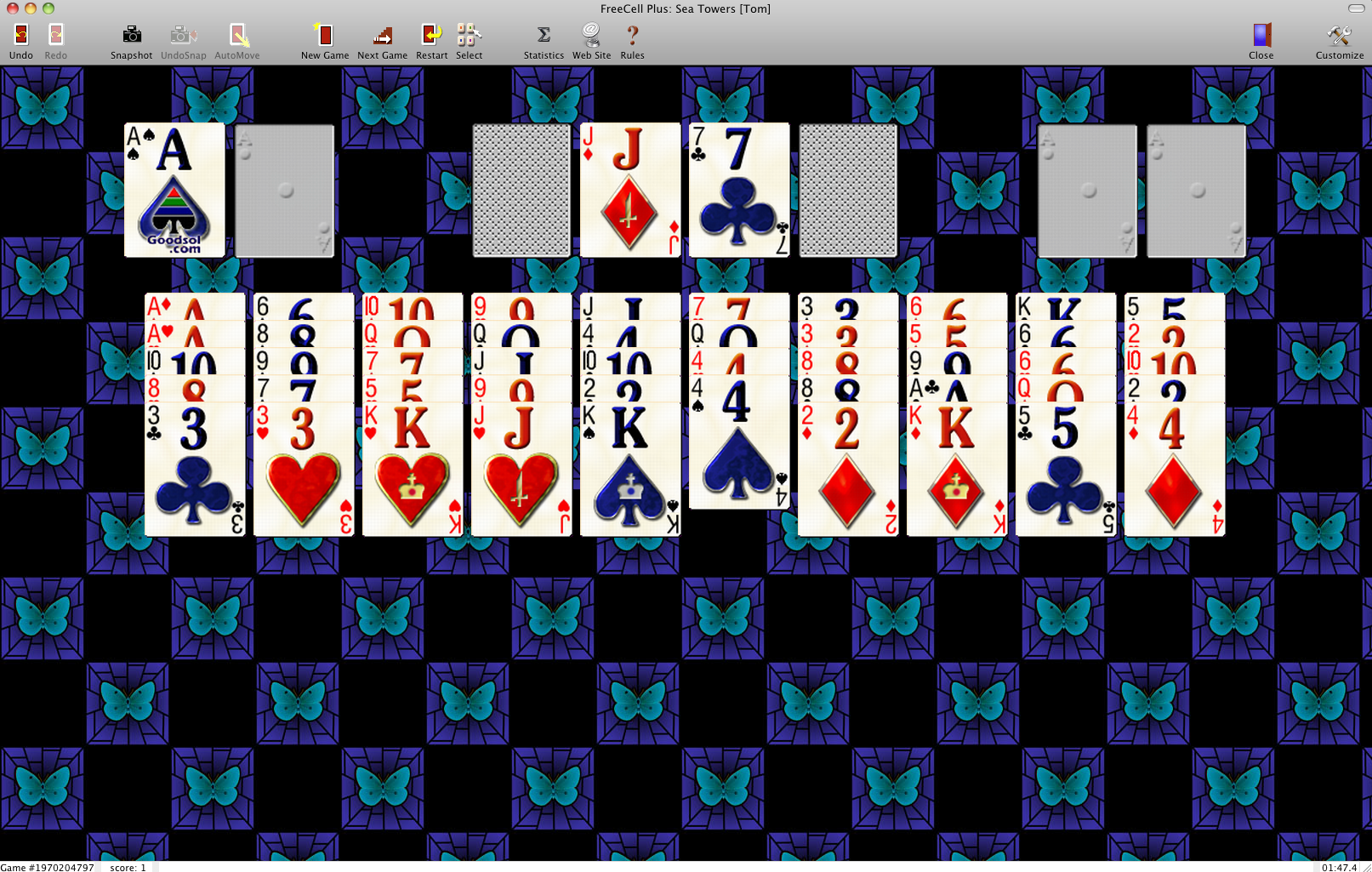 Freecell Solitaire - Green Felt