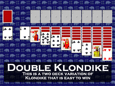 Play Double Klondike Solitaire,Tom Collins Person
